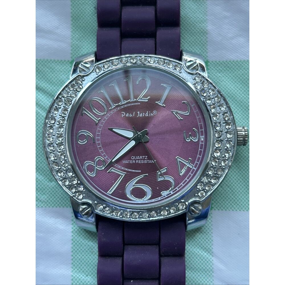 Paul Jardin Purple Dial Silver Tone Women’s Quartz Watch